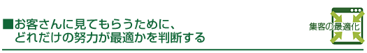 集客の最適化